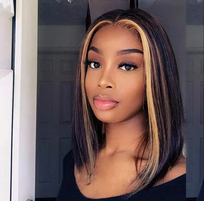 Explosion Style Front Lace Straight Hair Wig European And American Women'S Wig Short Straight Hair Human Hair Wigs Sisters and brothers jewelry