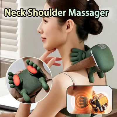 Electric Neck And Shoulder Muscle Massager Wireless Shoulder And Back Kneading Massage Shawl Neck Masajeador Relax Pain Relief Sisters and brothers jewelry