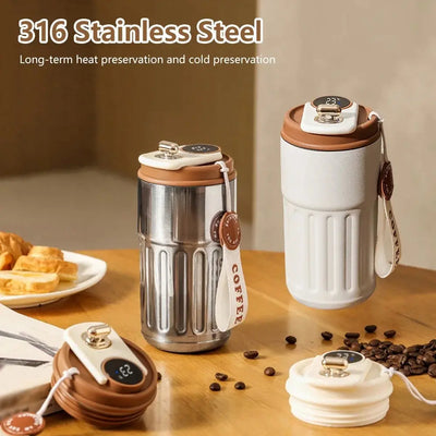 Smart Digital Thermal Bottle Portable Coffee Mug Sisters and brothers jewelry
